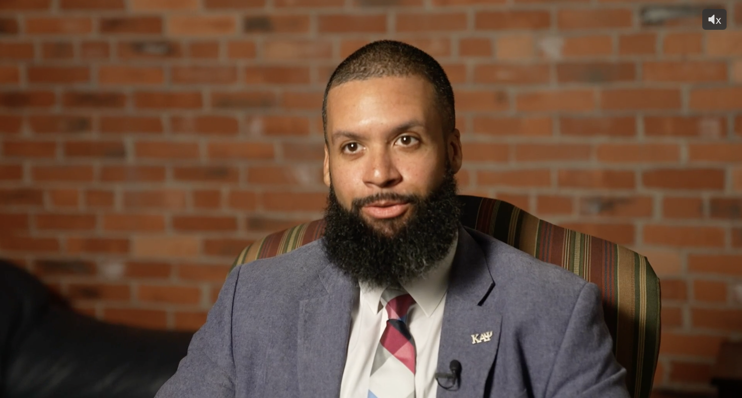 William Snowden sits for an interview