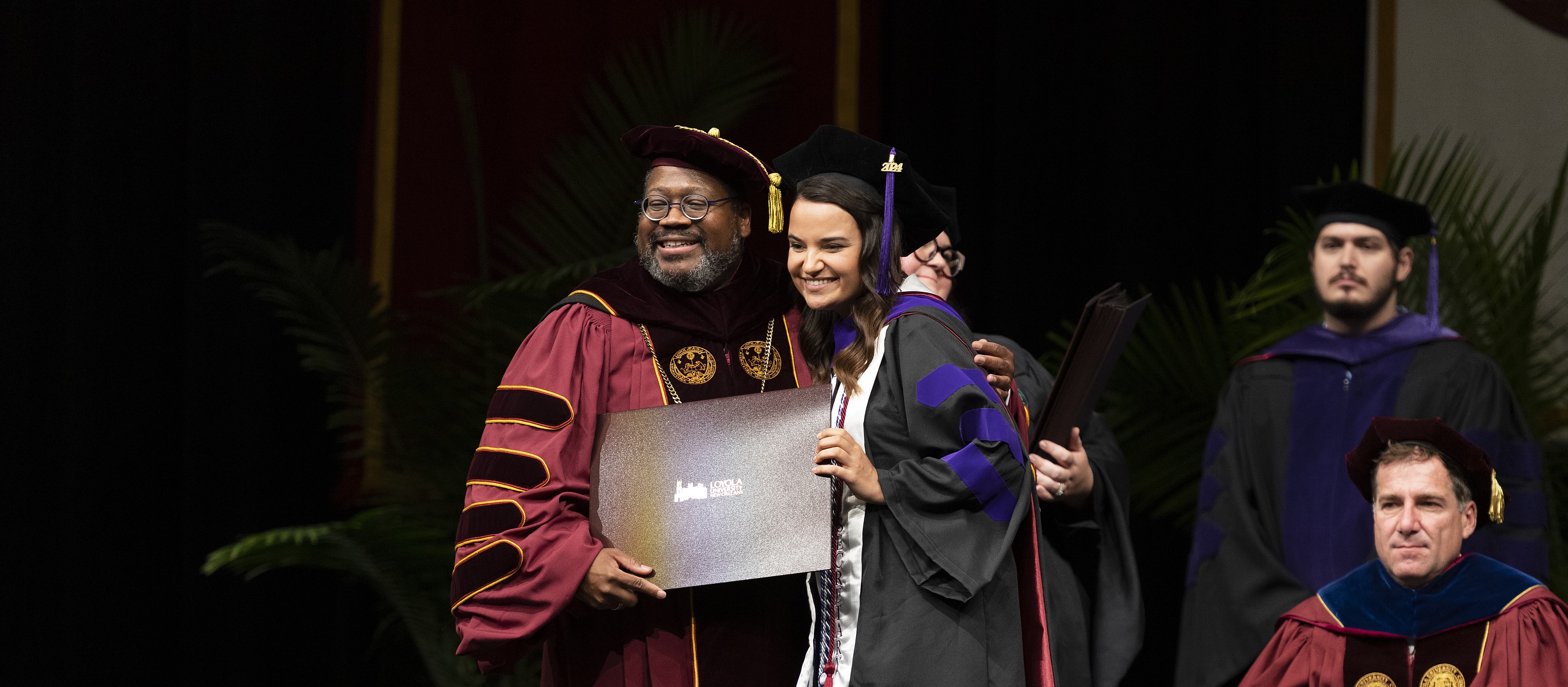 President Cole and Law Graduate