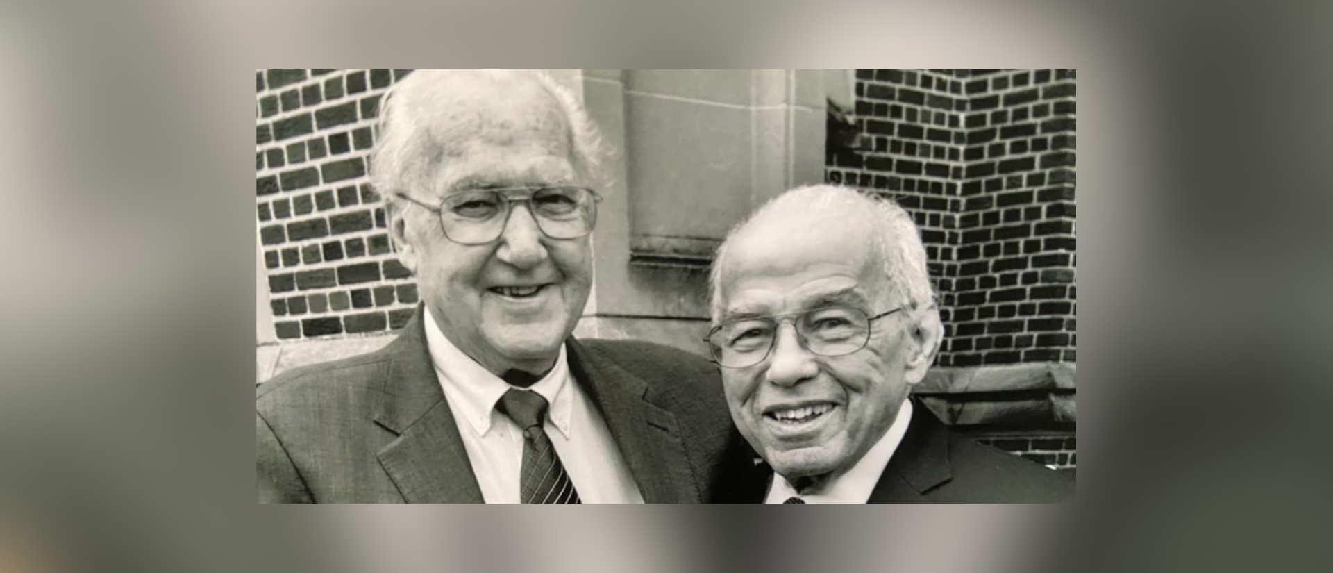 a black-and-white photo of Moon Landrieu and Norman C. Francis