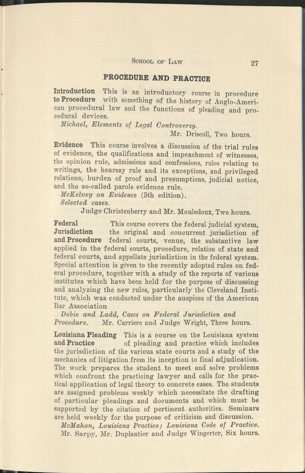 Loyola Law Bulletin 1953 Page 27