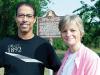 Keith Plessy and Phoebe Ferguson, descendants of the principals in the Plessy V. Ferguson court case of 1896, pose for a photograph in front of a historical marker in New Orleans