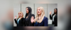 Student raise their hands to be sworn in to practice law.